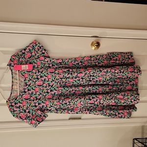 Lilly Pulitzer Jodee short sleeve dress l, low tide navy garden, size S nwt